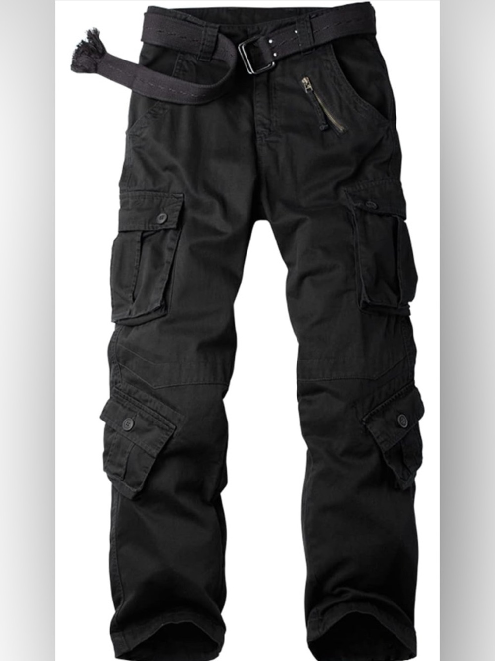 Ochenta Cargo Pants Womens Black Stretch Utility Tactical Size 16 New (No Belt)